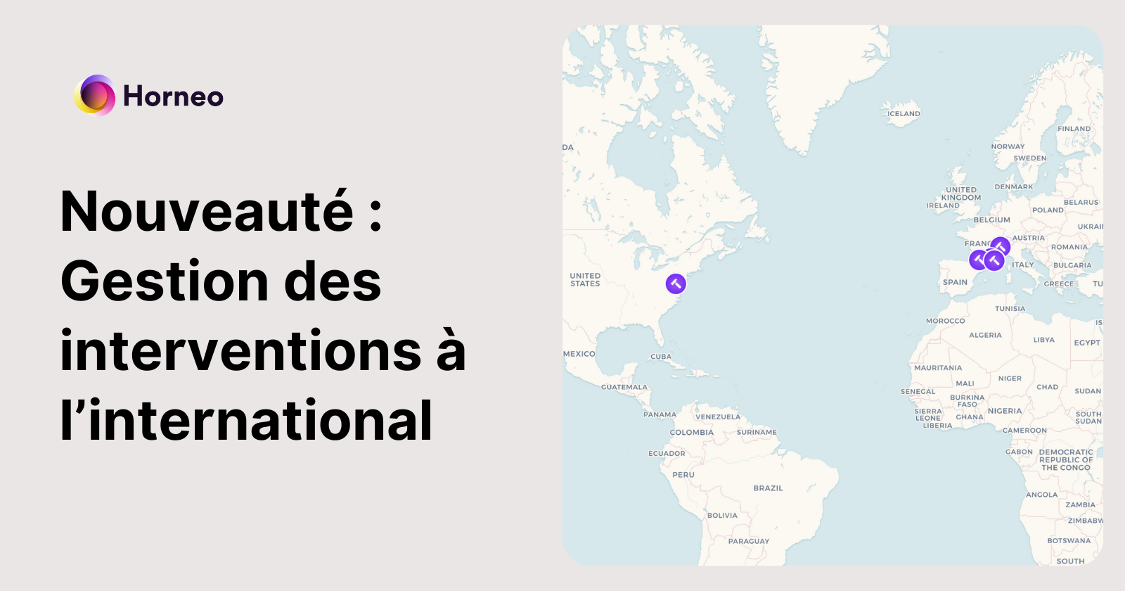 Gestion d'interventions à l'international