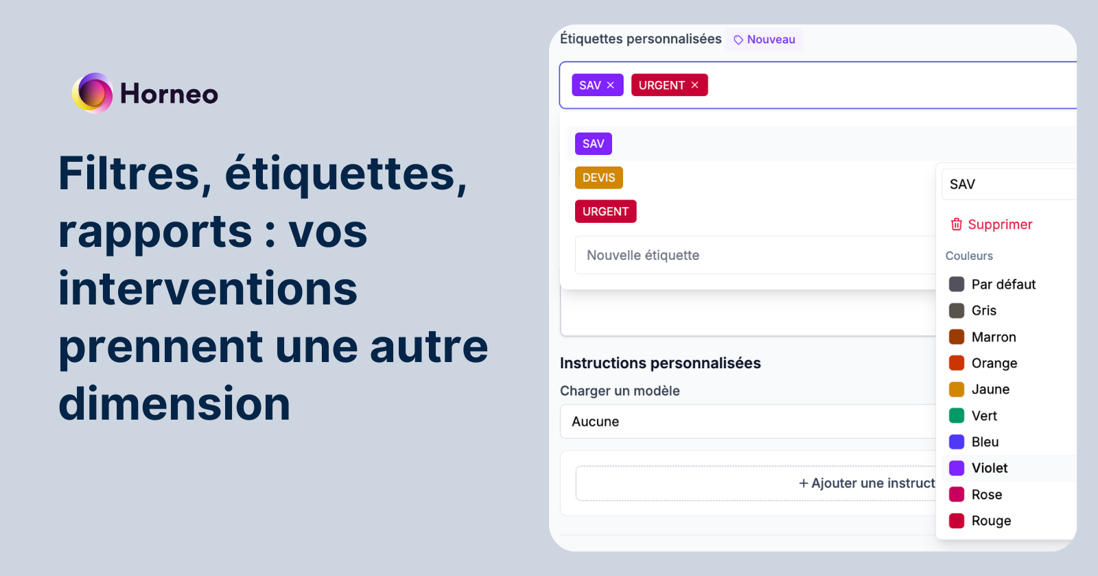 Interventions sur mesure : filtres, rapports, suivi