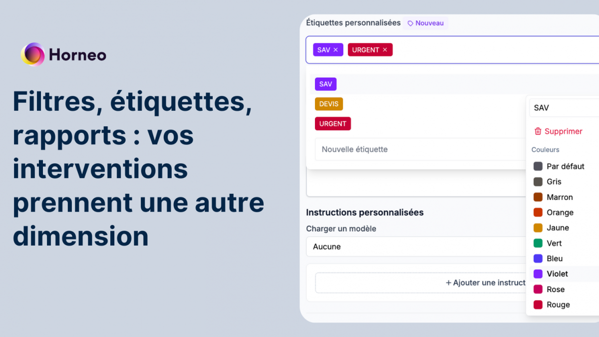 Interventions sur mesure : filtres, rapports, suivi